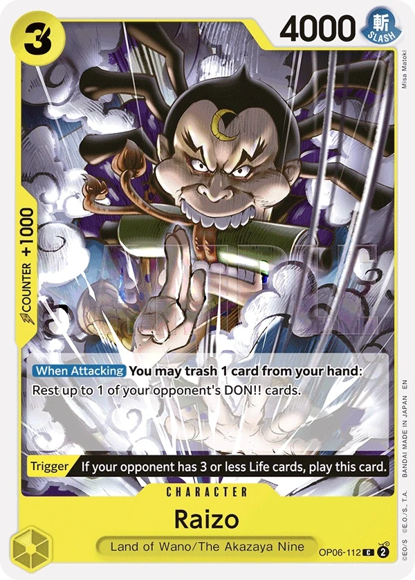 Raizo (OP06-112_r1) Reprint One Piece card