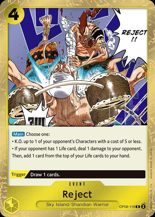 Reject (OP06-116) One Piece card