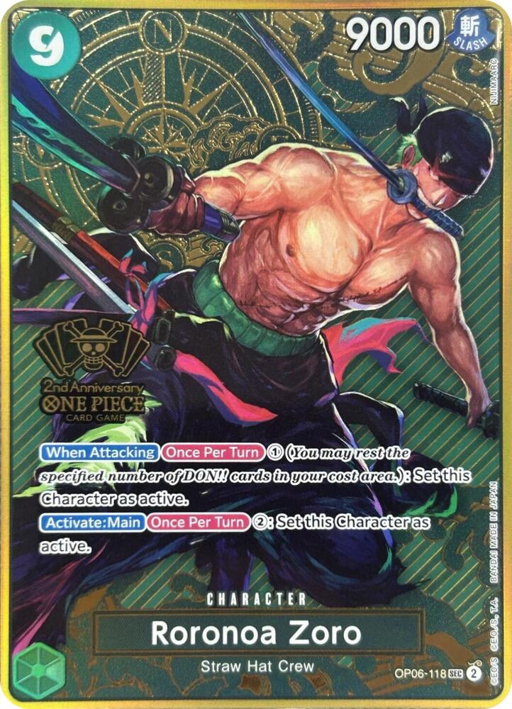 Roronoa Zoro (OP06-118_p4) Alt Art One Piece card