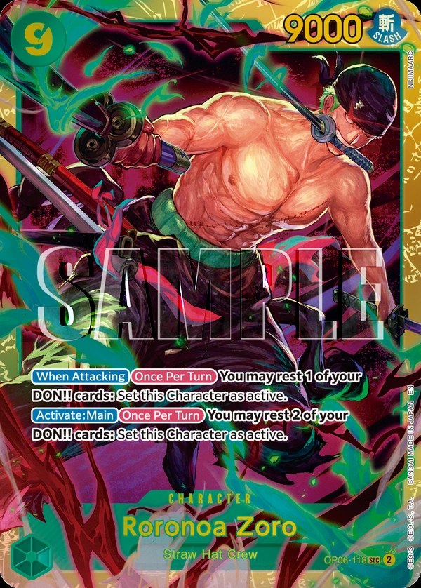 Roronoa Zoro (OP06-118_r2) Reprint One Piece card