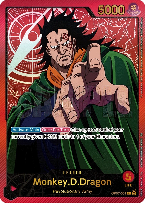 Monkey.D.Dragon (OP07-001_p2) Alt Art One Piece card