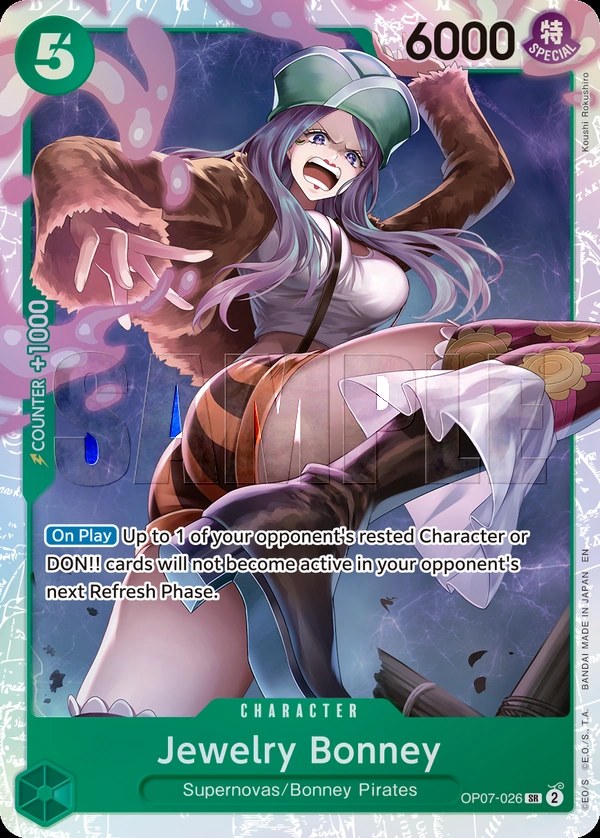 Jewelry Bonney (OP07-026_r1) Reprint One Piece card