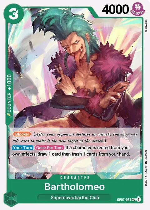 Bartolomeo (OP07-031) One Piece card