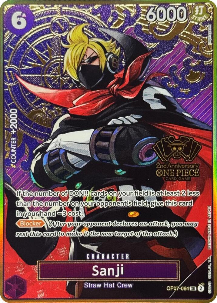 Sanji (OP07-064_p2) Alt Art One Piece card