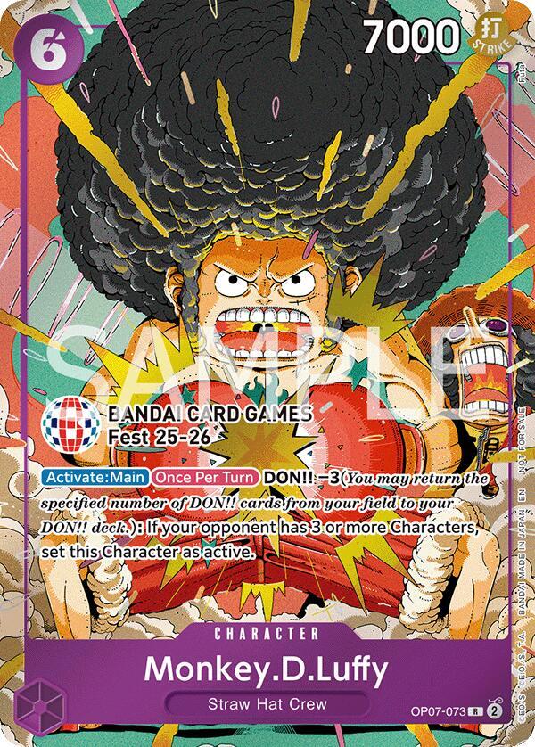 Monkey.D.Luffy (OP07-073_p1) Alt Art One Piece card