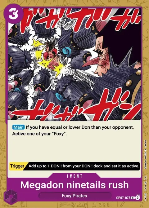 Megaton Nine-Tails Rush (OP07-078) One Piece card