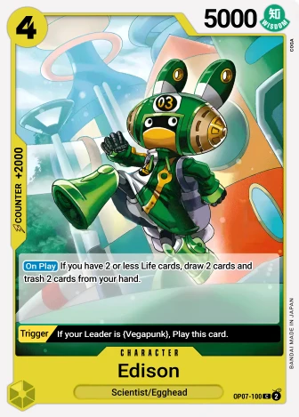 Edison (OP07-100) One Piece card
