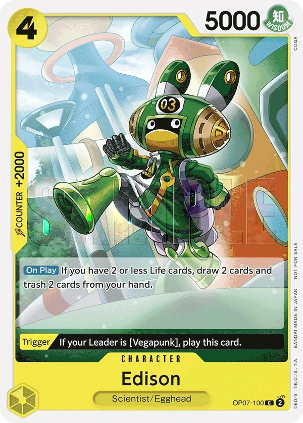 Edison (OP07-100_p1) Alt Art One Piece card