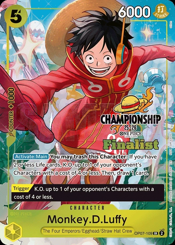 Monkey.D.Luffy (OP07-109_p4) Alt Art One Piece card