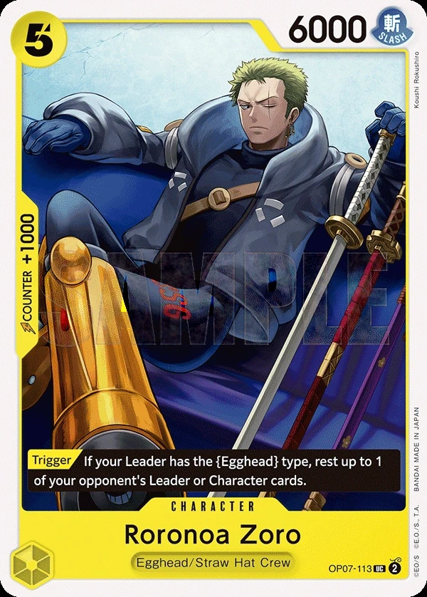 Roronoa Zoro (OP07-113) One Piece card