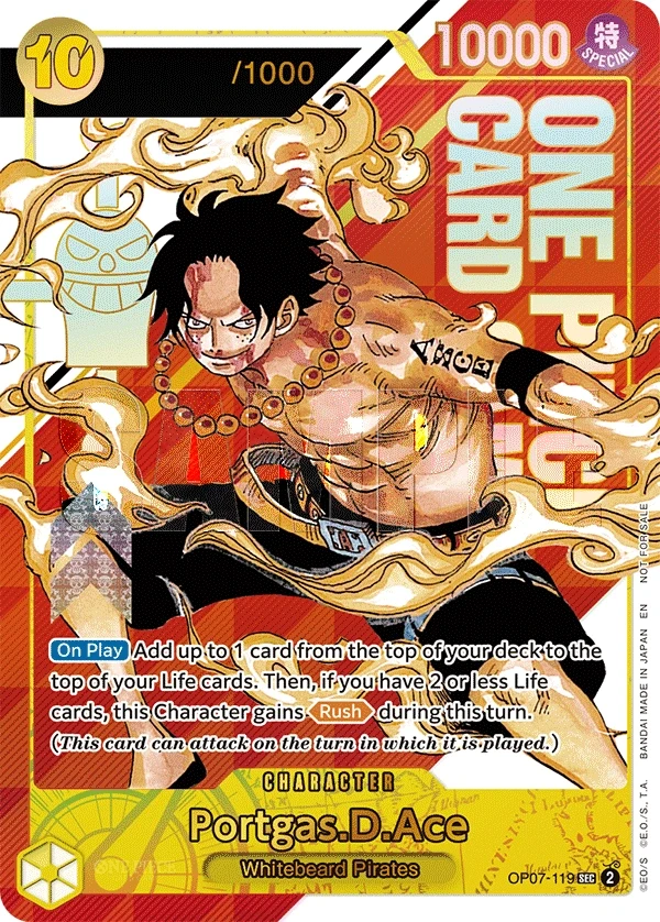 Portgas.D.Ace (OP07-119_p2) Alt Art One Piece card