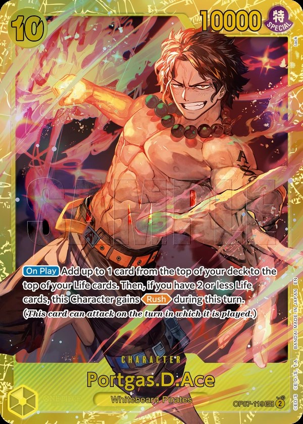 Portgas.D.Ace (OP07-119_r1) Reprint One Piece card