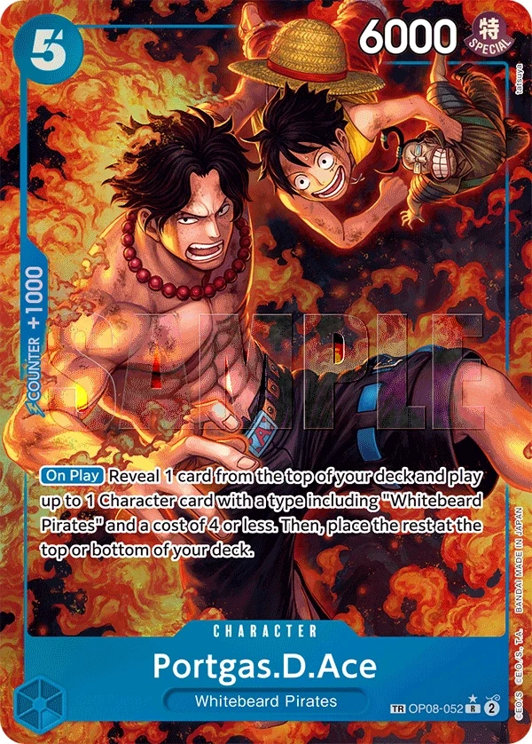 Portgas.D.Ace (OP08-052_p2) TR One Piece card