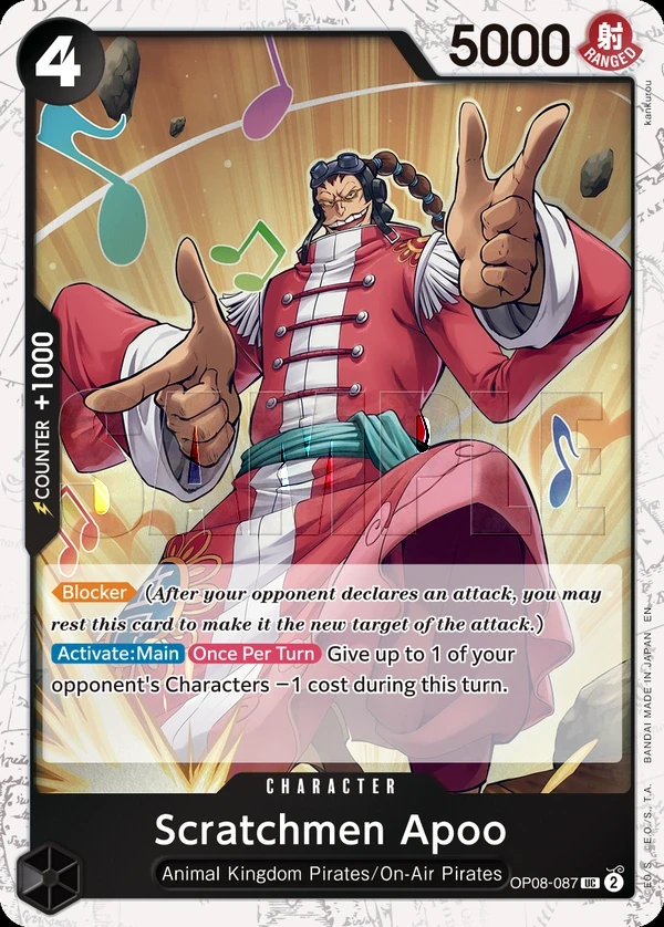 Scratchmen Apoo (OP08-087_p1) Alt Art One Piece card