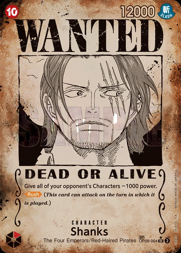 Shanks (OP09-004_p3) SP One Piece card