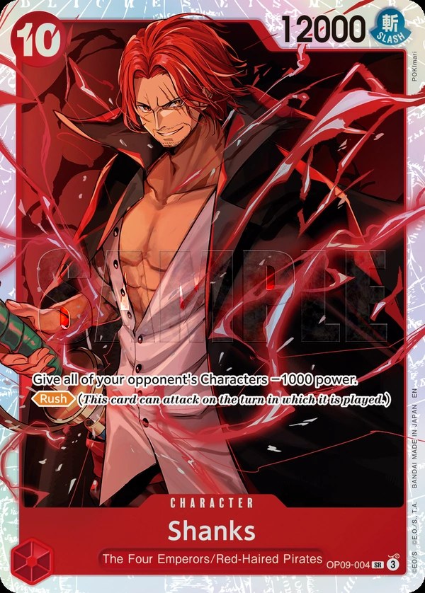 Shanks (OP09-004_r1) Reprint One Piece card