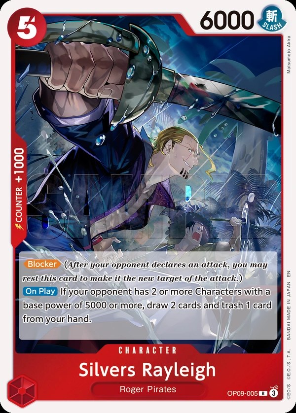 Silvers Rayleigh (OP09-005_r1) Reprint One Piece card