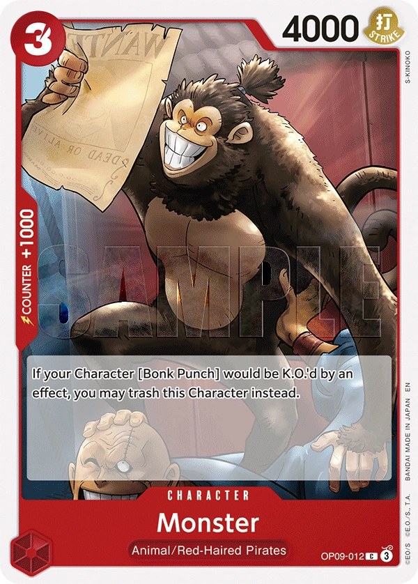 Monster (OP09-012_r1) Reprint One Piece card