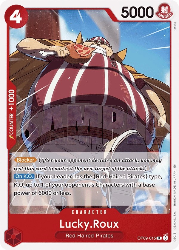 Lucky.Roux (OP09-015_r1) Reprint One Piece card