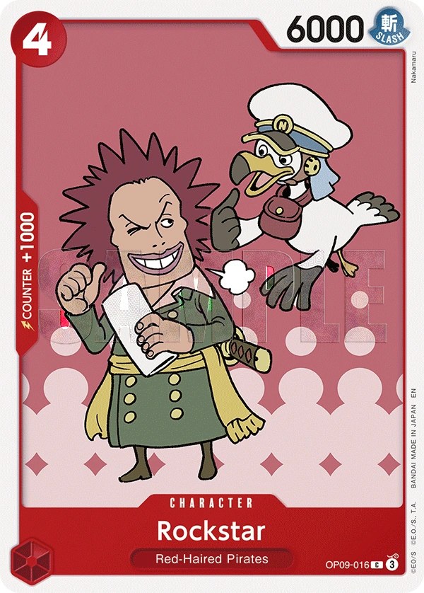 Rockstar (OP09-016_r1) Reprint One Piece card