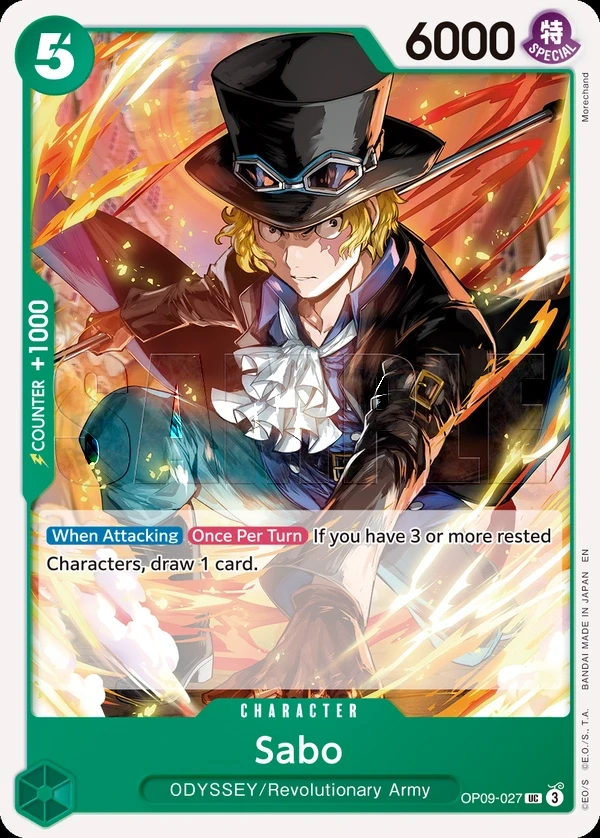 Sabo (OP09-027_r1) Reprint One Piece card