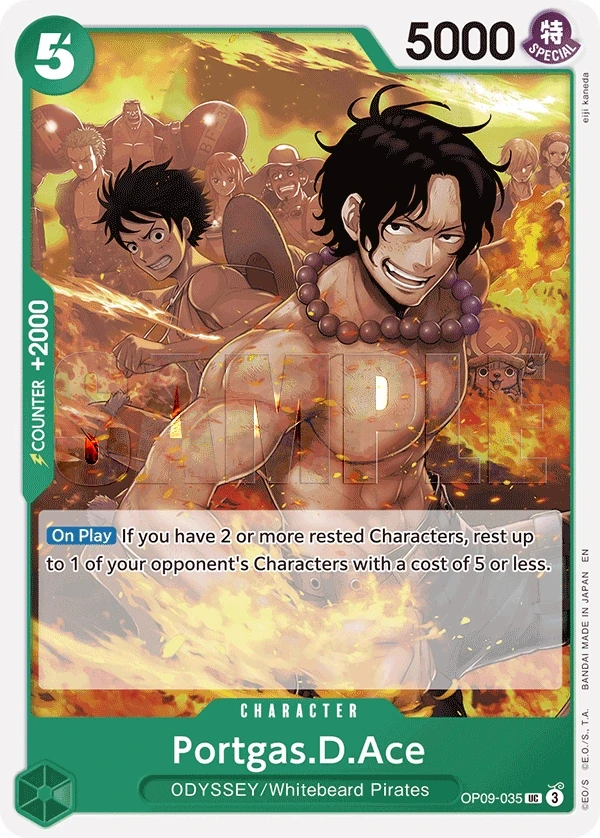 Portgas.D.Ace (OP09-035_r1) Reprint One Piece card