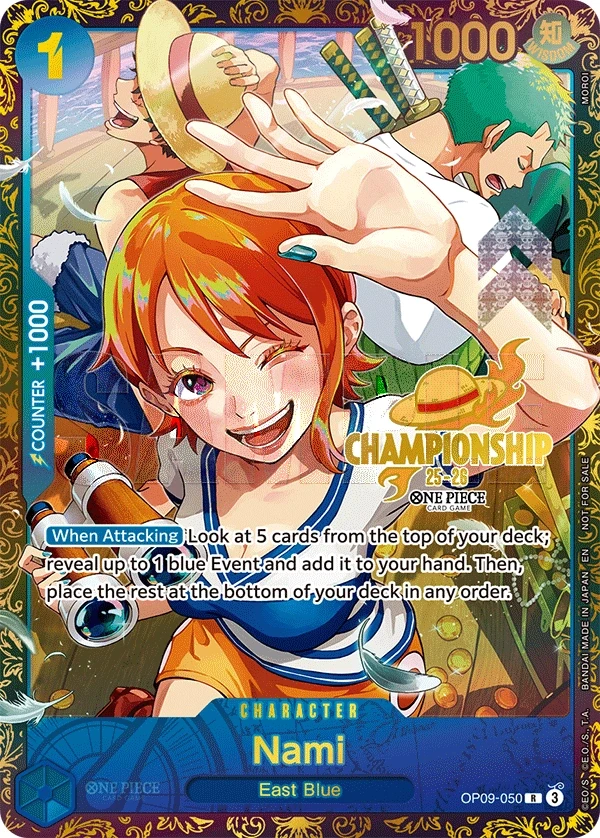 Nami (OP09-050_p2) Alt Art One Piece card