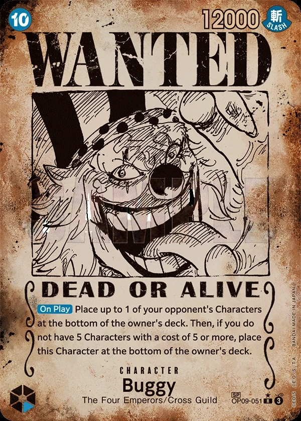 Buggy (OP09-051_p3) SP One Piece card