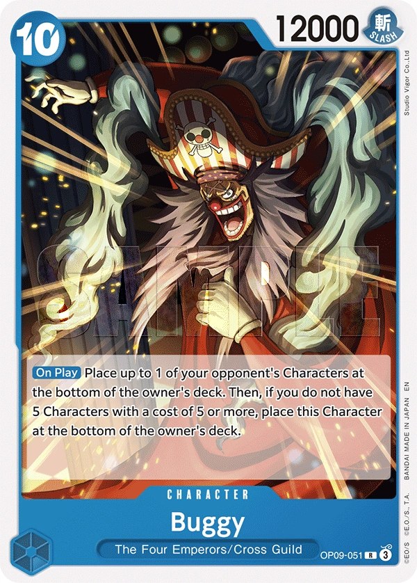 Buggy (OP09-051_r1) Reprint One Piece card