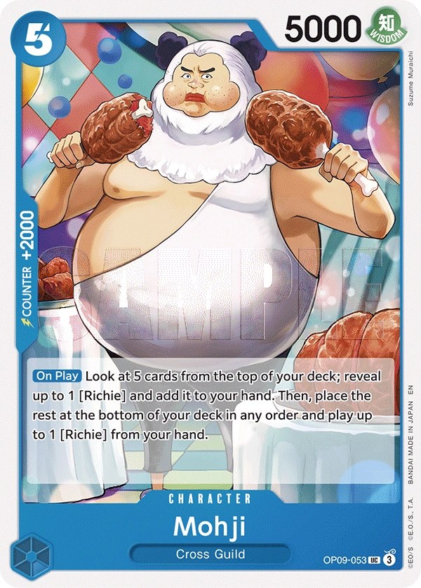 Mohji (OP09-053_r1) Reprint One Piece card