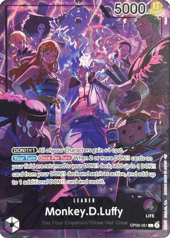 Monkey.D.Luffy (OP09-061_p2) Alt Art One Piece card