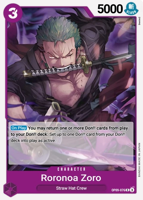 Roronoa Zoro (OP09-076) One Piece card