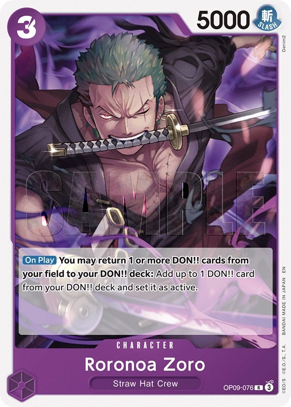 Roronoa Zoro (OP09-076_r1) Reprint One Piece card