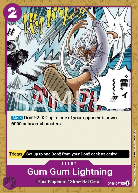 Gum-Gum Lightning (OP09-077) One Piece card
