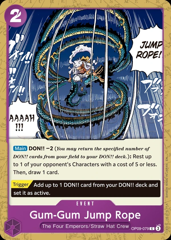 Gum-Gum Jump Rope (OP09-079_r1) Reprint One Piece card