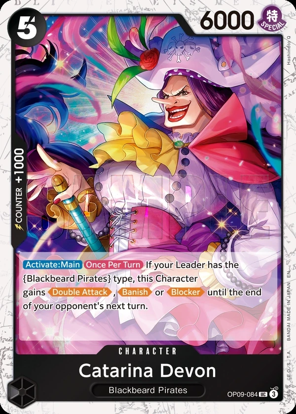 Catarina Devon (OP09-084_p1) Alt Art One Piece card