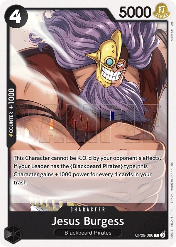 Jesus Burgess (OP09-086_r1) Reprint One Piece card