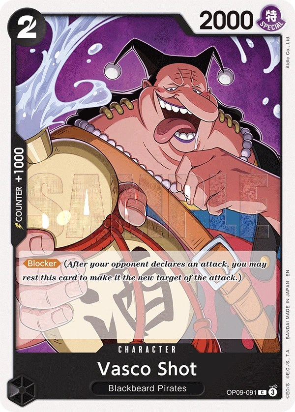 Vasco Shot (OP09-091_r1) Reprint One Piece card