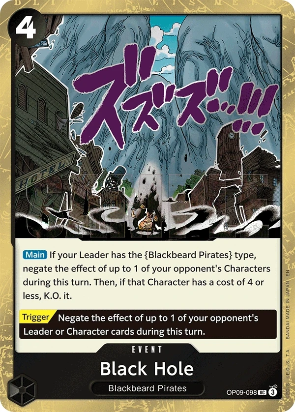 Black Hole (OP09-098_p1) Alt Art One Piece card