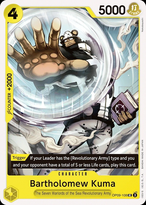 Bartholomew Kuma (OP09-108) One Piece card