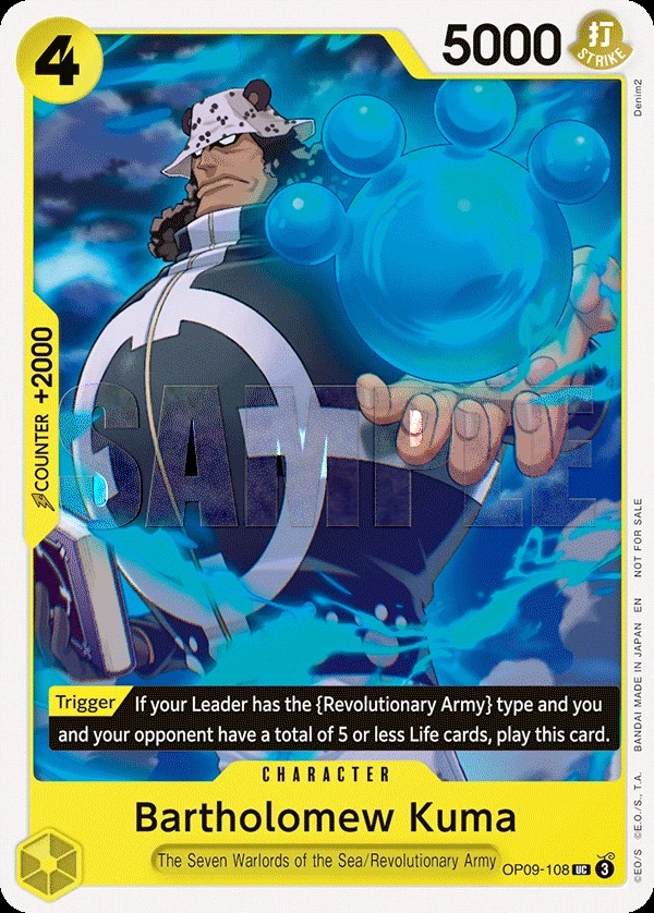 Bartholomew Kuma (OP09-108_p1) Alt Art One Piece card
