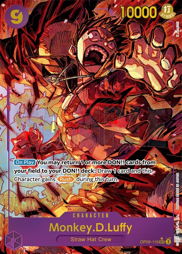 Monkey.D.Luffy (OP09-119_p1) Alt Art One Piece card