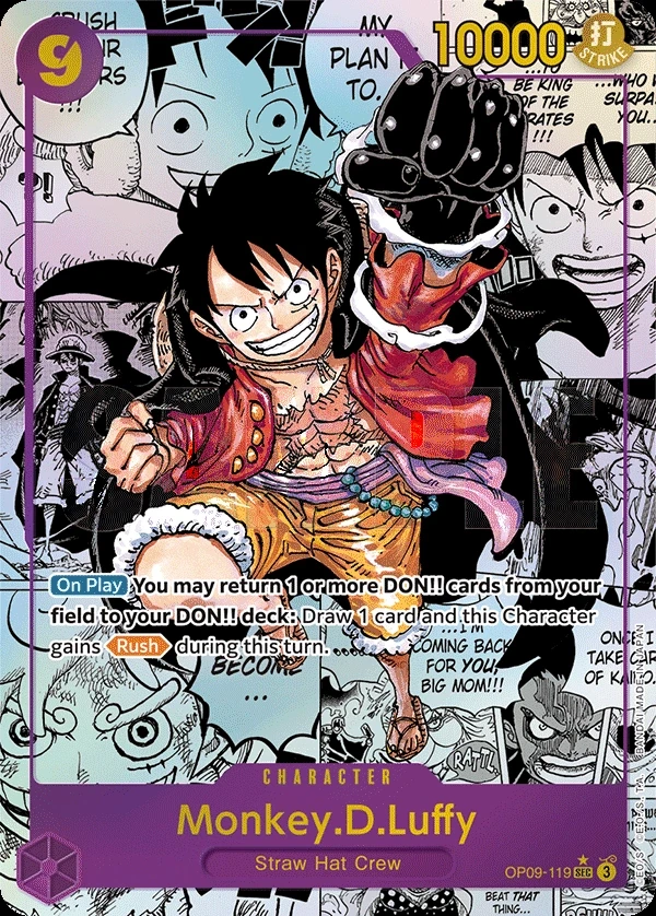 Monkey.D.Luffy (OP09-119_p2) Alt Art One Piece card