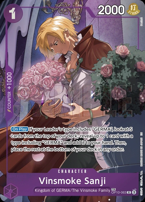 Vinsmoke Sanji (OP10-063_p1) TR One Piece card