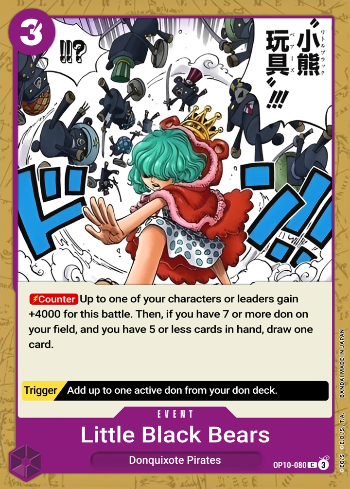 Little Black Bears (OP10-080) One Piece card
