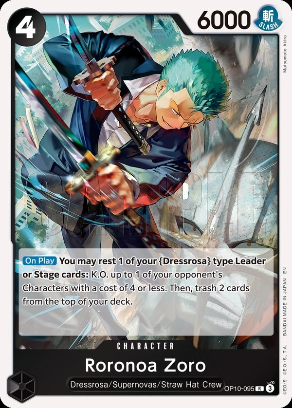 Roronoa Zoro (OP10-095_r1) Reprint One Piece card