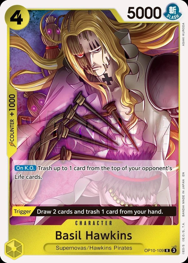 Basil Hawkins (OP10-109_r1) Reprint One Piece card