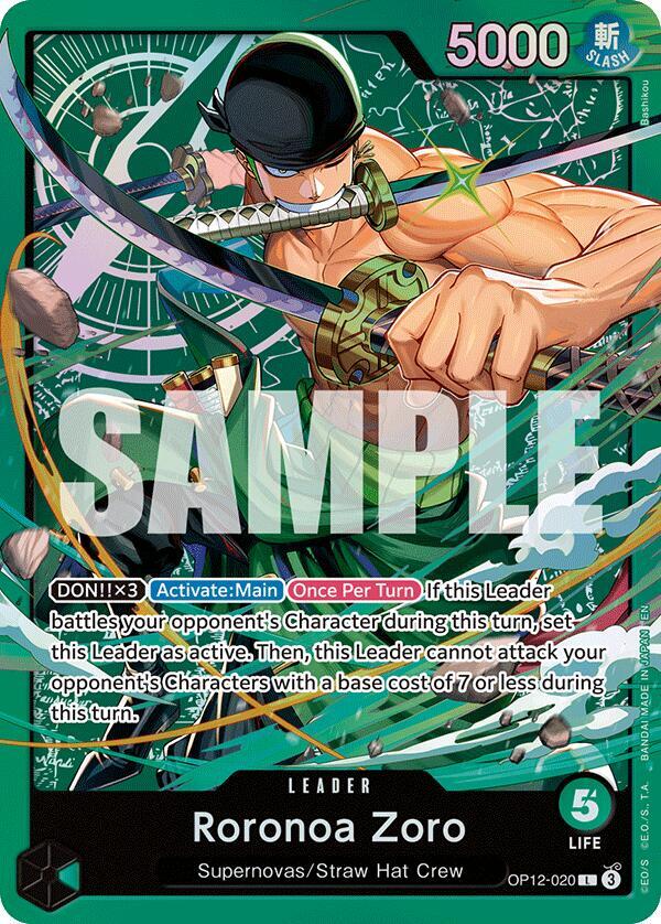 Roronoa Zoro (OP12-020_p5) Alt Art One Piece card