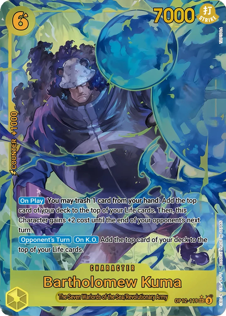 Bartholomew Kuma (OP12-119_p1) Alt Art One Piece card