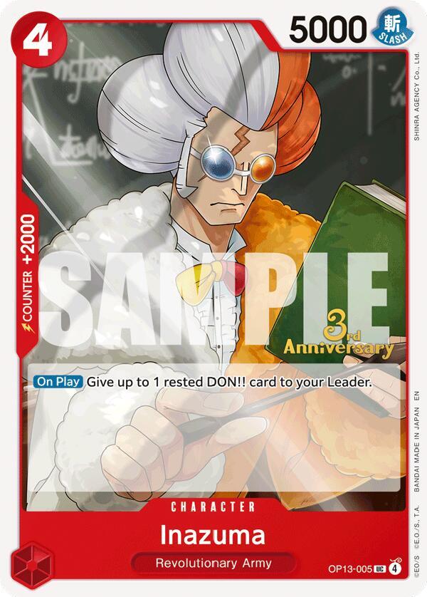 Inazuma (OP13-005_r1) Reprint One Piece card